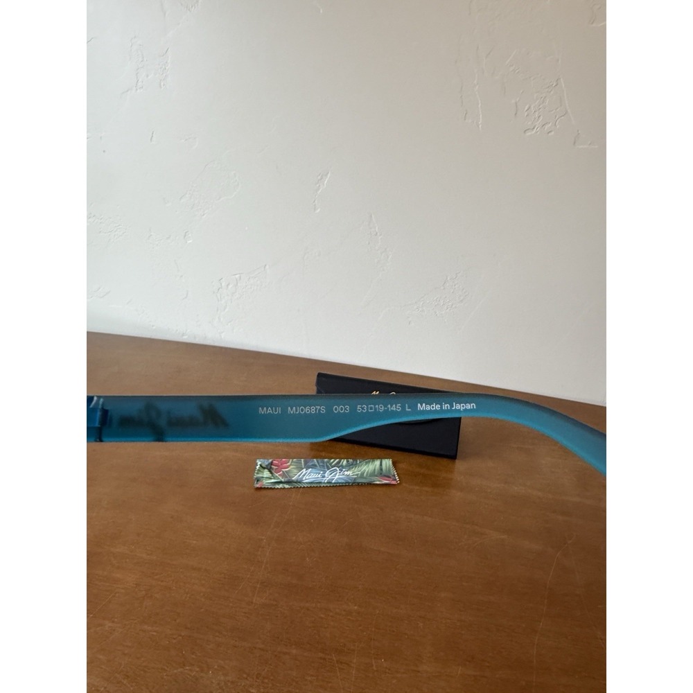 Maui Jim KAULIKE Matte Translucent Blue Sunglasses NEW B687-03 Polarized - Picture 5 of 5